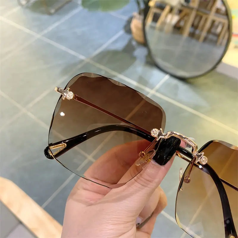 Vintage Frameless UV Sunglasses