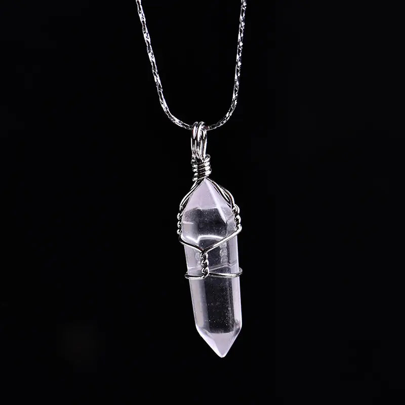 Natural Crystal Point Pendants